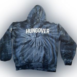 Barstool Hungover Navy Tie Dye Hoodie Size Medium